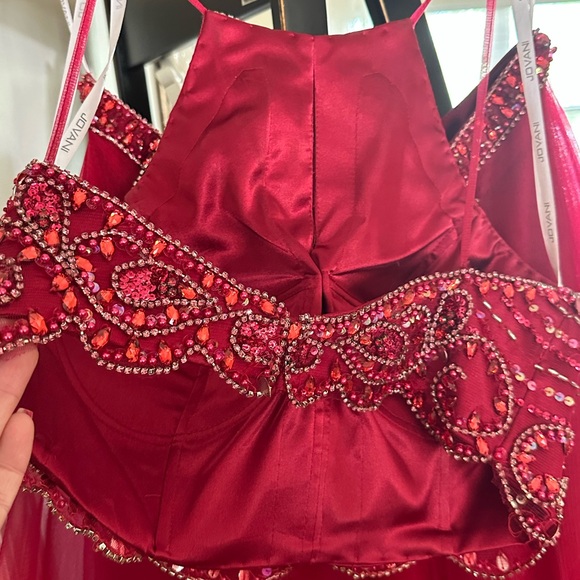 Jovani red formal long 2 piece dress - Picture 6 of 8